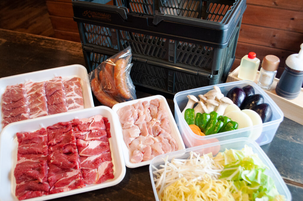 BBQ食材パッキング