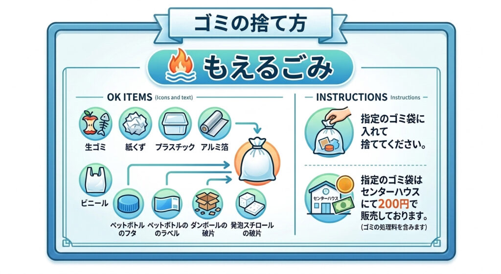 もえるゴミの捨て方