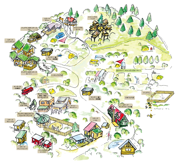 サンタヒルズ場内地図